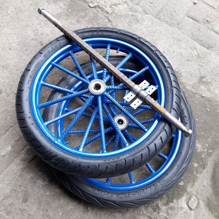 Roda Gerobak Ring 17 Inch Ban Baru Roda Gerobak Dorong Set Ban Baru