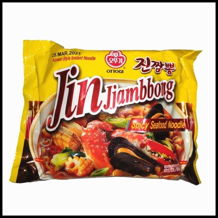 

Ottogi Jin Jjambbong Ramen Seafood Spicy Soup - Mie Instan Korea
