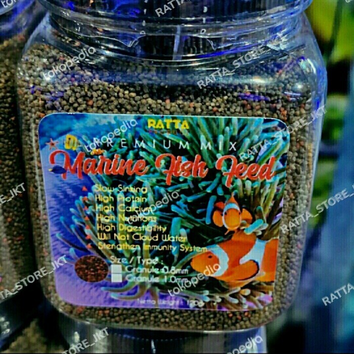 PELLET IKAN HIAS AIR LAUT MARINE FISH FEED 120GR