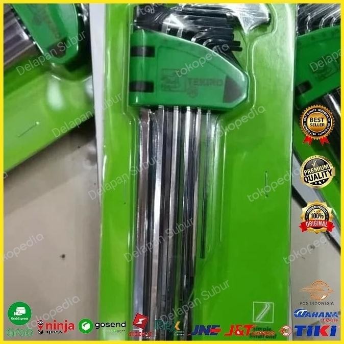 KUNCI L (inch) TEKIRO SQUARE PANJANG / HEX KEY SET LONG TEKIRO ASLI