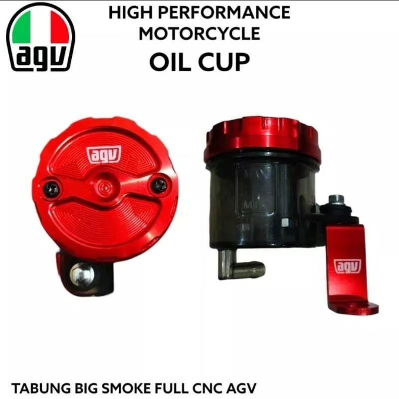 Tabung Minyak Rem AGV Premium Model KTC Extreme Big Smoke Full Cnc Plus Bracket Selang Universal