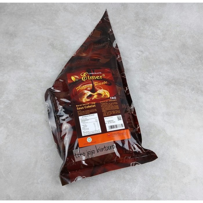 

ELMER FILLING PASTA COKLAT 1KG / TROPICAL DARK / FILLING COKLAT K01