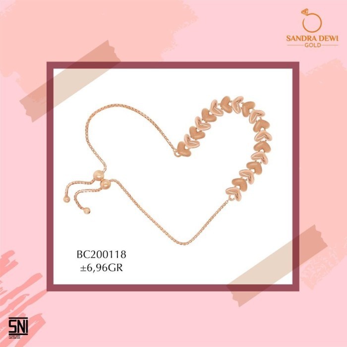 GELANG SANDRA DEWI GOLD GOLDEN LOVE SERIES BC 200118