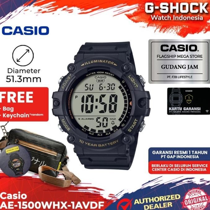 Casio General AE-1500WH-1AVDF AE-1500WH AE-1500 AE1500WH AE 1500WH