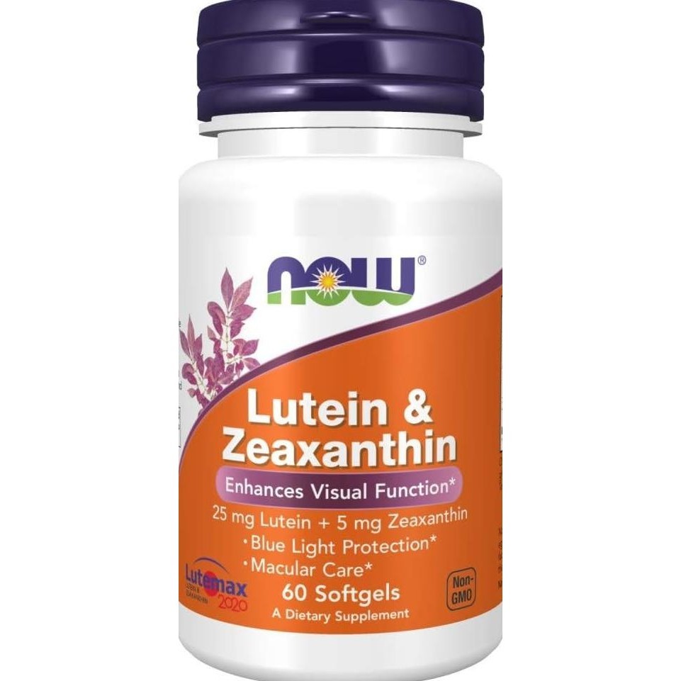 NOW Supplements Lutein & Zeaxanthin 25 mg Lutein 5 mg Zeaxanthin __Oasis