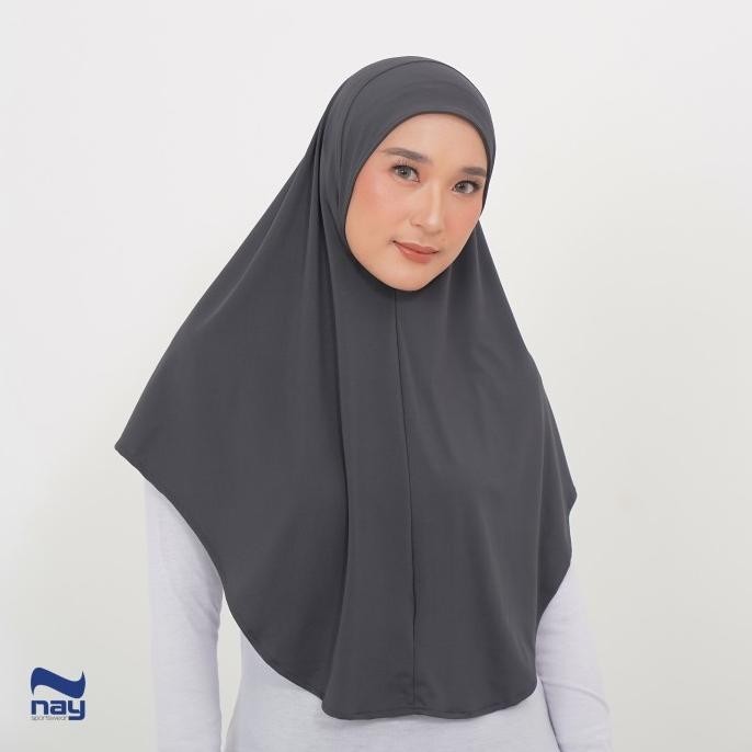 Aisha Hijab Bergo Syar'i (Sport and Daily Hijab) - Charcoal