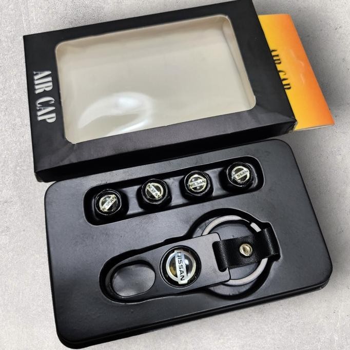 Tutup Pentil Ban + Gantungan Kunci Mobil Nissan Nismo Penutup Pentil