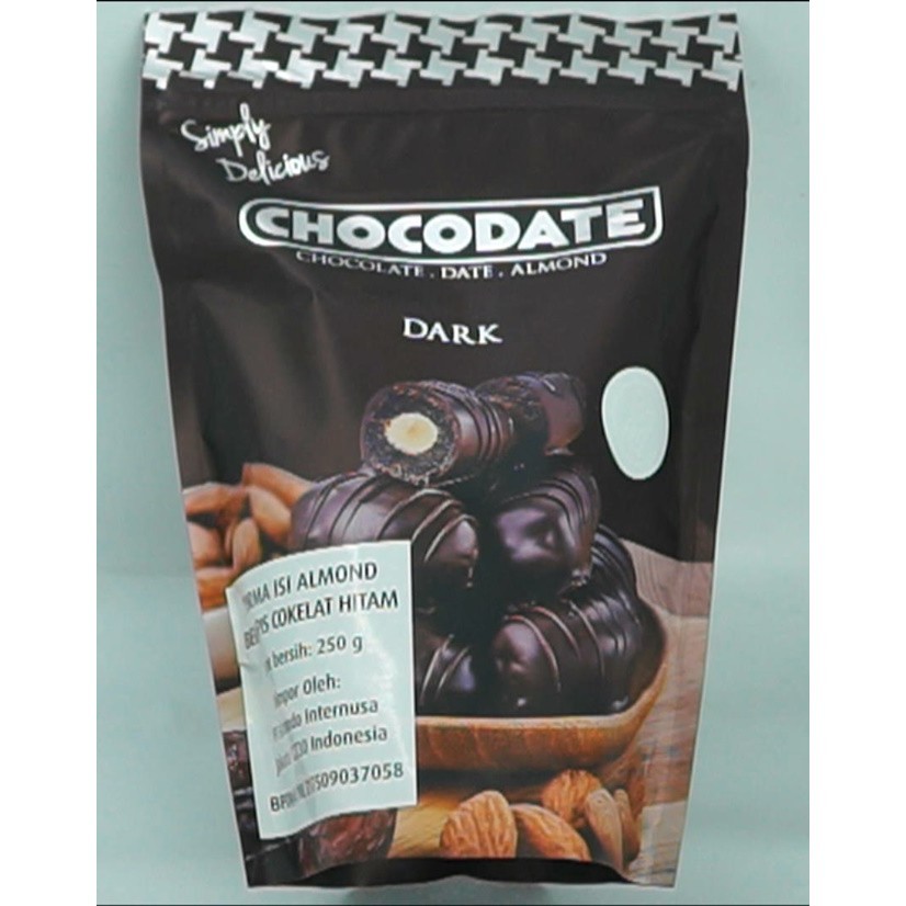 

Chocodate - Cokelat Kurma Almond Dark 250 G