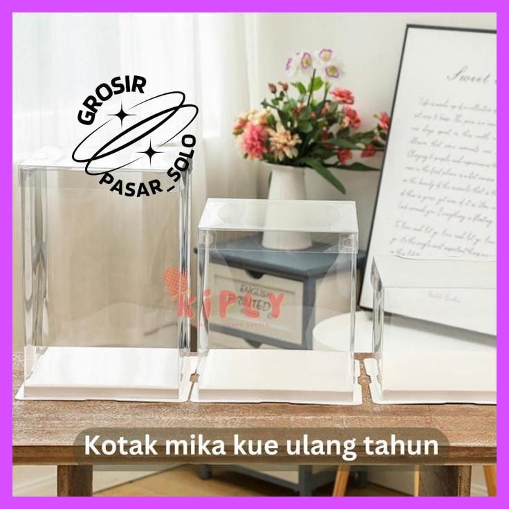 

Beli 2 Murah Kotak Mika Kue Ulang Tahun/Cake Box Mika Transparan/ Kotak Kue Mika Gift Box Kekinian