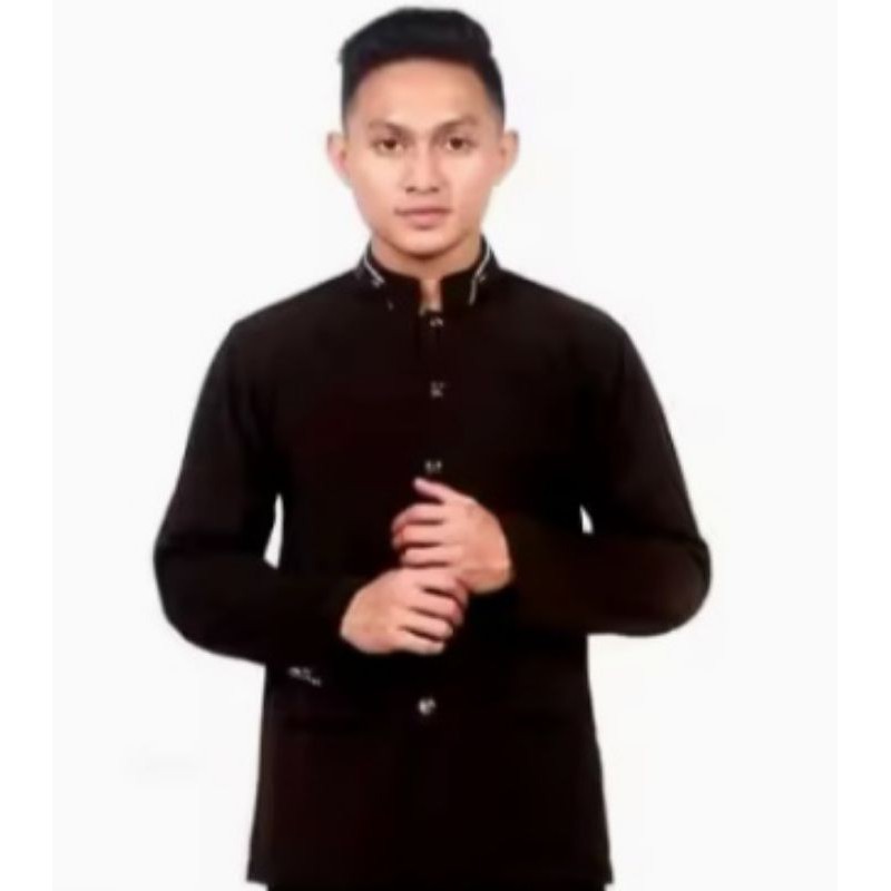 jasko polos terbaru jas koko Muslimin pria lengan panjang
