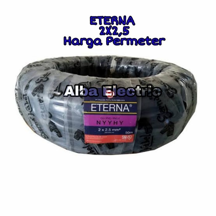 Eterna Kabel 2X2,5 Hitam Serabut Kabel Listrik Nyyhyo Ecer An 2X2.5