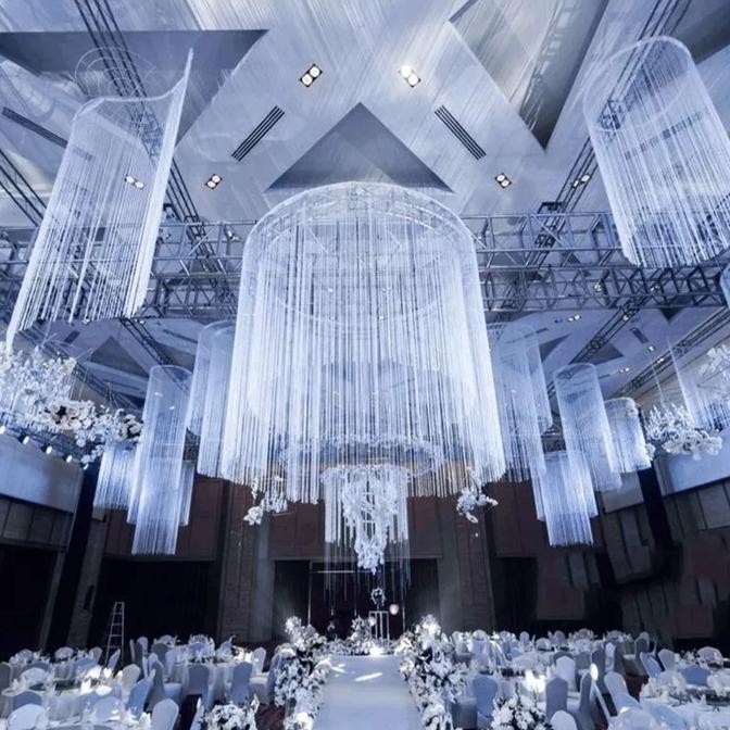 TIRAI BENANG PUTIH Glitter 3x3 Premium