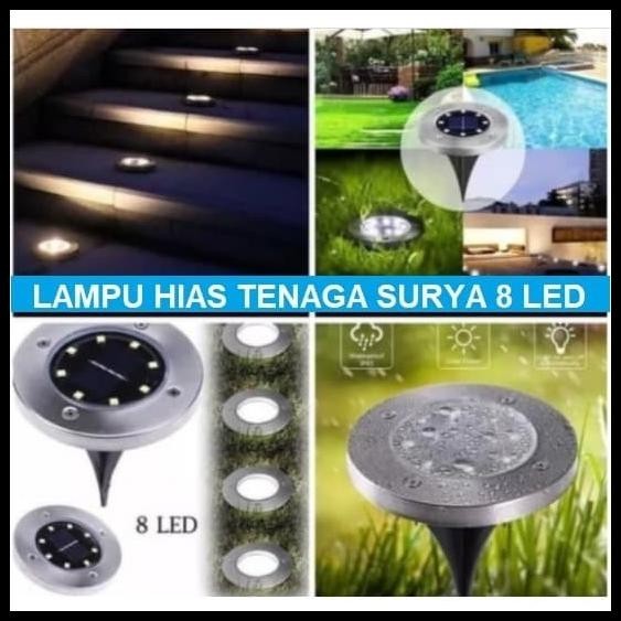 LAMPU HIAS TAMAN TENAGA MATAHARI LAMPU TAMAN TENAGA SURYA 8 LED