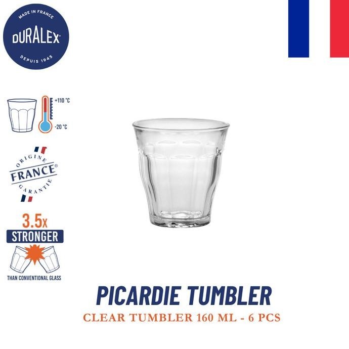 Duralex Gelas Kopi Picardie 160 ml -Set of 6
