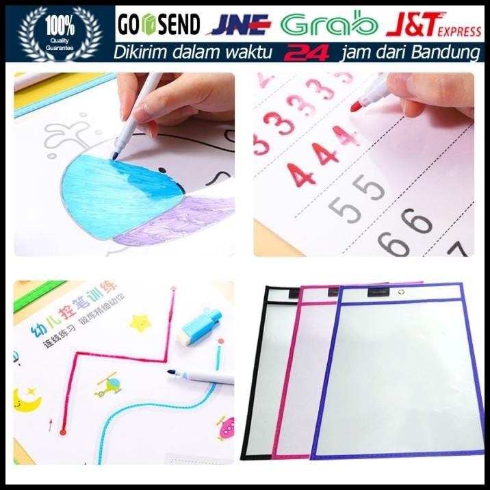 

BEST DEAL REUSABLE WRITING POCKETS / BAZICC WIPE CLEAN CLEAR POCKET !!!!!