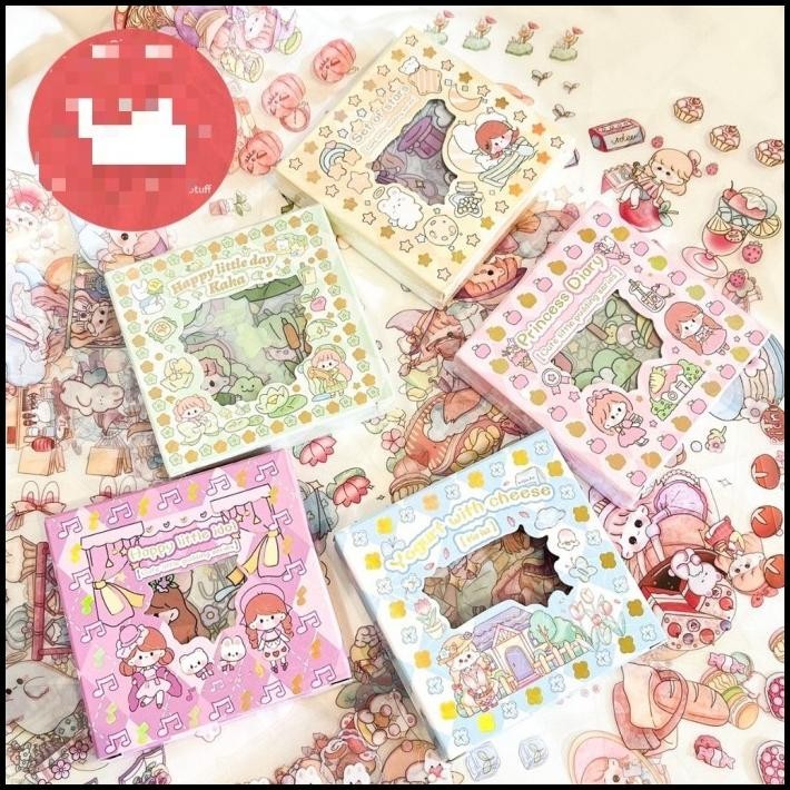 

GRATIS ONGKIR STICKER KAWAII SMALL BOX ISI 100 STIKER MIRIP SENMU MOMO KOTAK KECIL