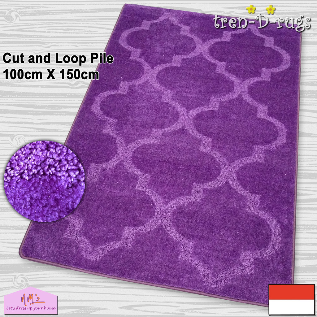 Tren-D-rugs Karpet plush 3d timbul permadani bulu alas lantai kamar tidur ruang tamu tebal halus