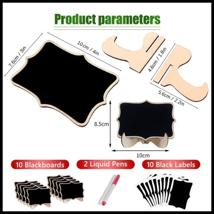 

BEST DEAL 10PCS MINI BLACK CHALKBOARD MESSAGE PAPAN TULIS MENU MINI KAYU !