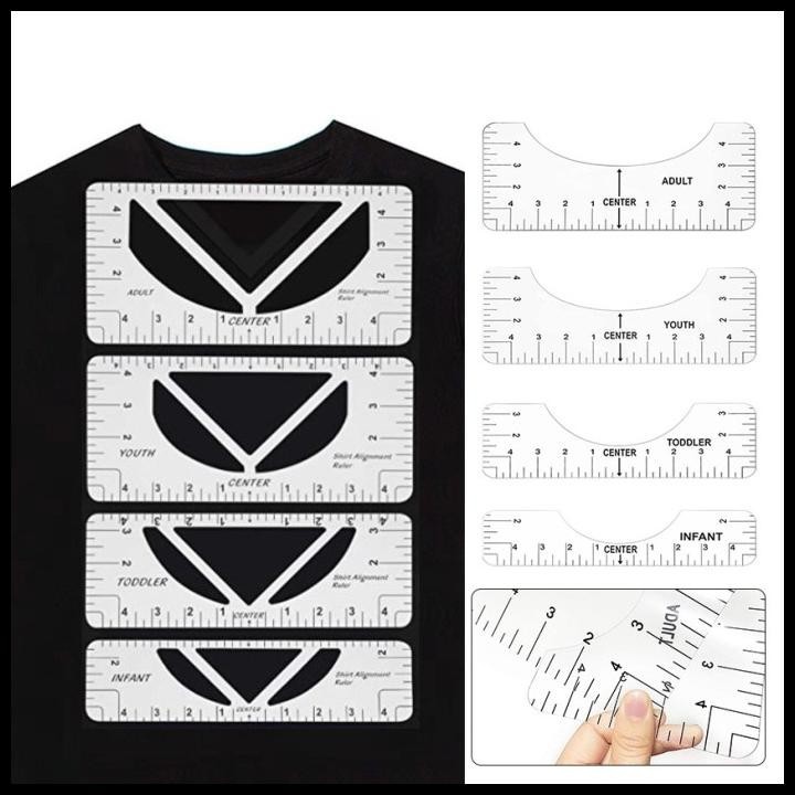 

BEST DEAL 8PCS PENGGARIS KAOS UNTUK SABLON DTF ATAU POLYFLEX GUIDE T-SHIRT RULER