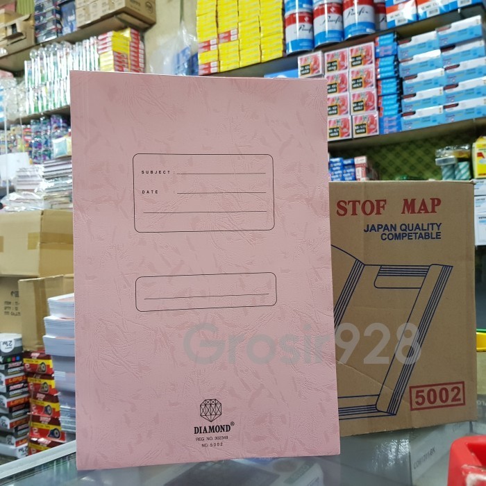 Stopmap / Map Folder Folio Diamond 500 Merah Muda (Isi 50 Lembar)