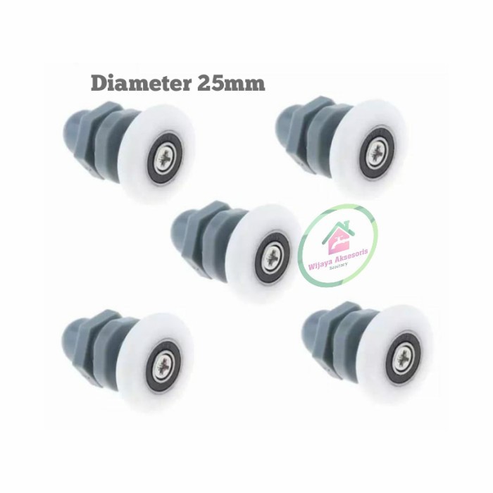 RODA SHOWER BOX/PINTU GESER ROLLER PULLEY KAMAR MANDI 25MM