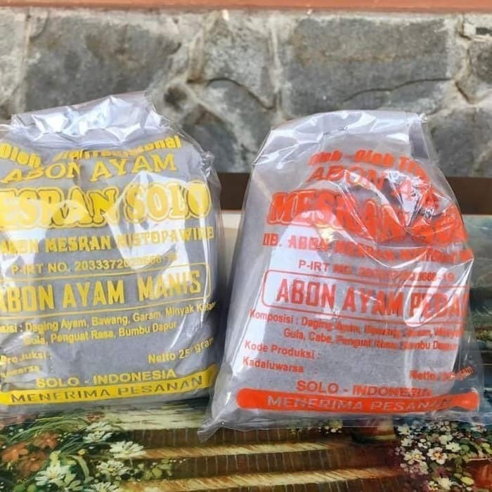 

Abon Ayam Mesran Solo 250G Manis / Pedas