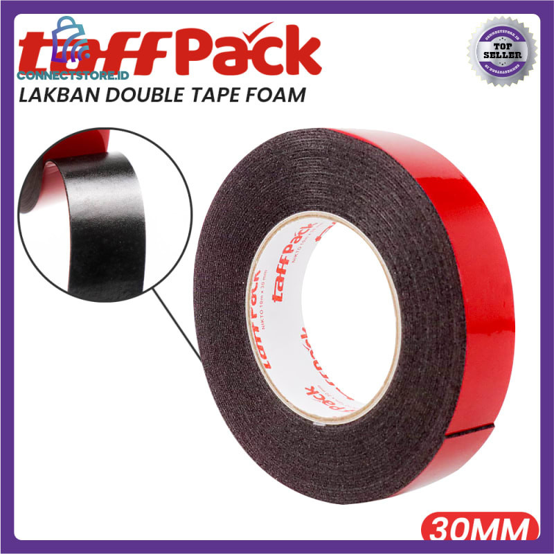 

Lakban Double Tape 3M Foam Serba Guna Size 10M - Merah - 30Mm