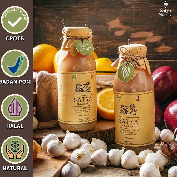 

SATYA Natural Juice (PAKET 2 Botol) Jus Bawang Putih Tunggal BPOM TR h24c