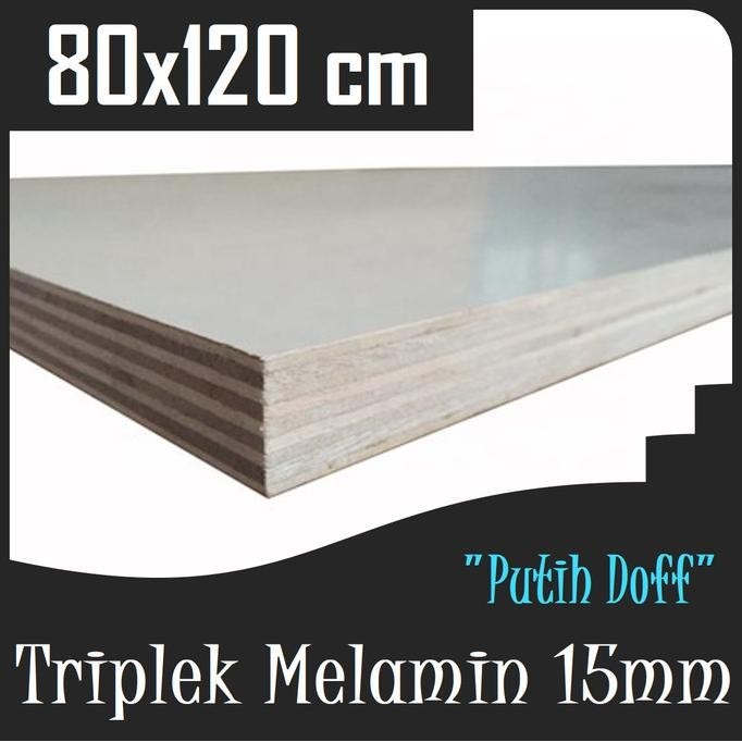 Jual || Triplek Melamin 15Mm 120X80 Cm | Triplek Putih Doff 15 Mm 80X120Cm