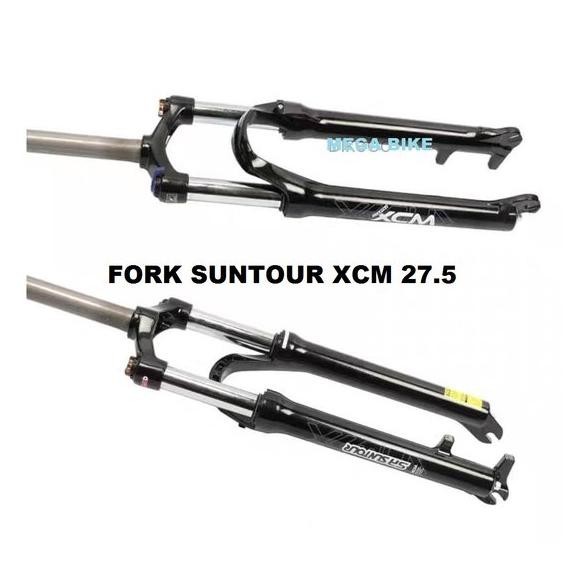 Premium Fork Suntour Xcm V 3 27.5 Inch Lock Out Travel 100 Shock Depan Coil Garpu Mtb Sepeda Gunung 