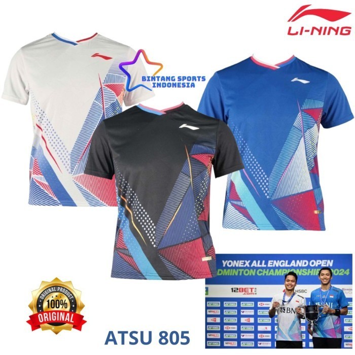 Baju Lining Badnton Jersey Lining All England Atsu805 Atsu 805 Gi