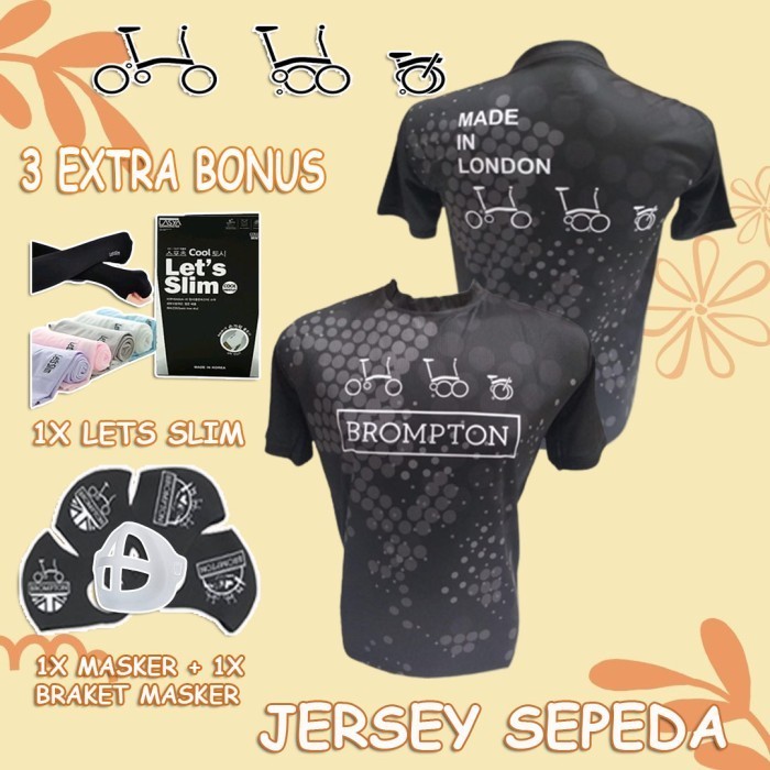 Kaos Brompton Jersey Dry Fit Bersepeda Lipat Olahraga - Jersey Gowes