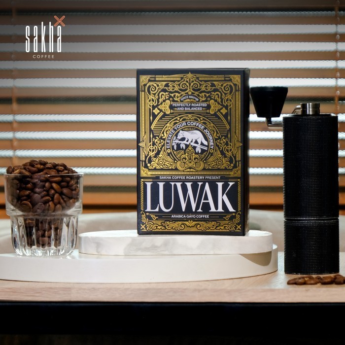 

Kopi Luwak Liar Arabika Gayo Aceh Arabica Coffee 200 Gram Biji / Bubuk