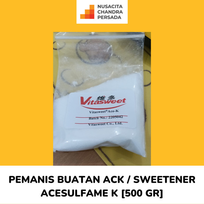 

Pemanis Buatan Ack/ Sweetener Acesulfame K/ Pemanis Makanan 500 Gram - Adelineez