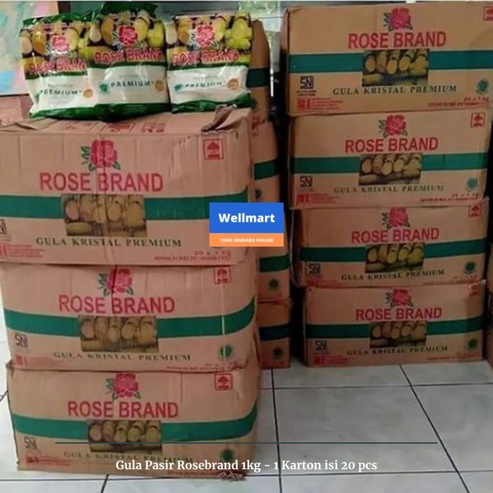 1 Karton Gula Pasir Rosebrand 1Kg Dos Dus - Adelineez