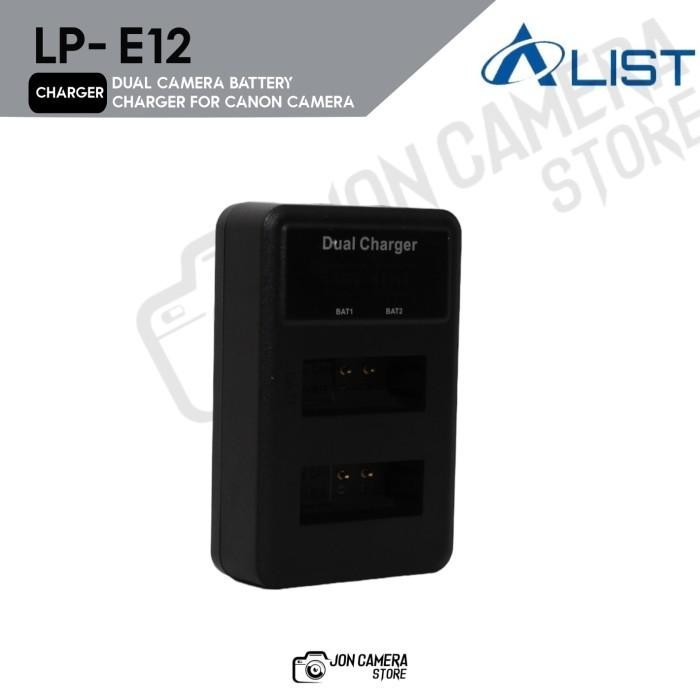 ALIST DUAL BATTERY CAMERA CHARGER LP E12 FOR BATTERY LP E 12