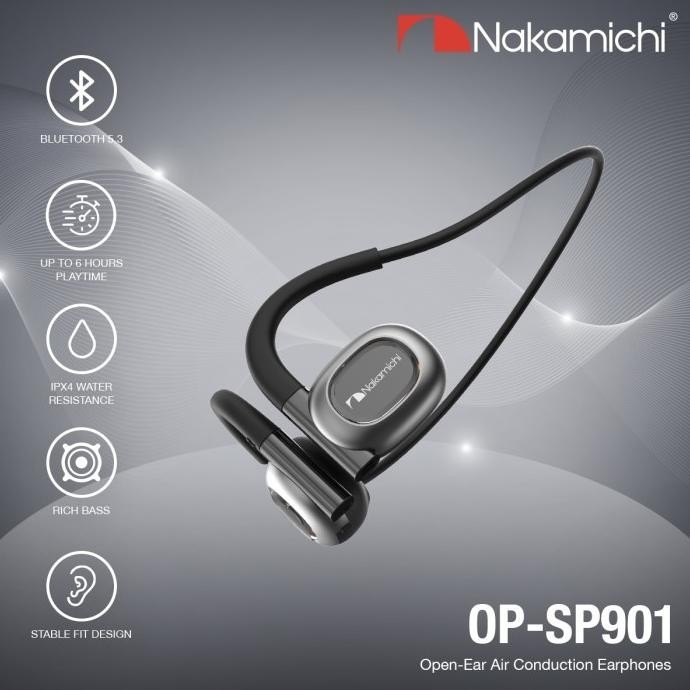 Nakamichi Op-Sp901 Open Ear Air Conduction Earphones Bluetooth Tws Hd