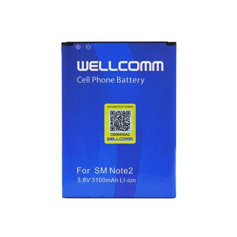 Battery Baterai Samsung Note2 Wellcomm Double IC 3100mAh