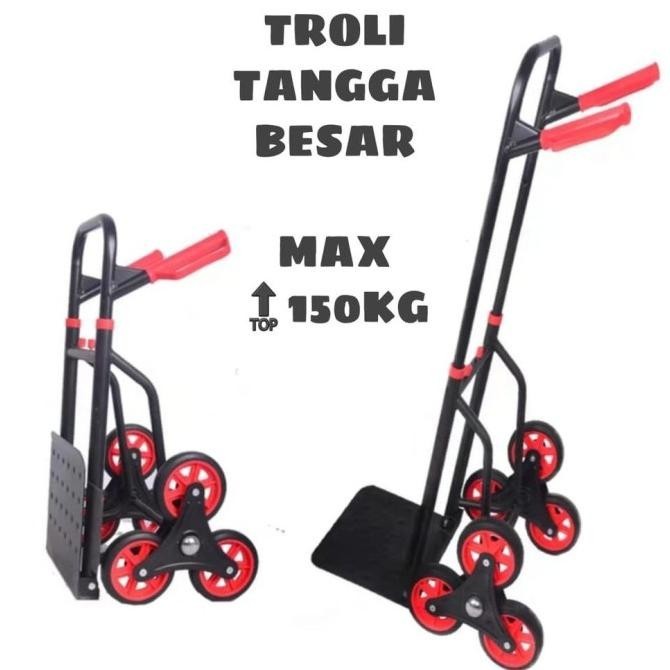 Trolley Troli Naik Tangga Barang Berat Besar Troli Roda Ringan Angkut