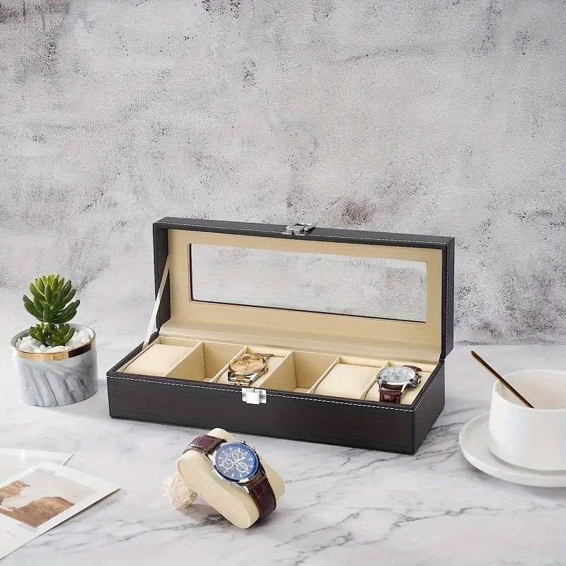 

Kotak Penyimpanan Jam Tangan Storage Organizer Watch Box 6 Slot - LS-006 ORIGINAL