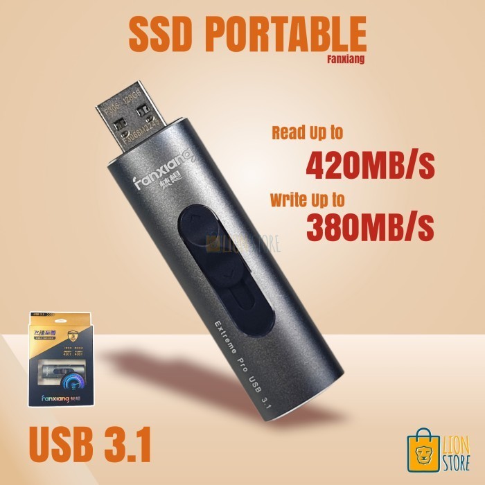 Fanxiang 128Gb Ssd Portable External Ssd Usb 3.1 Flashdisk Eksternal