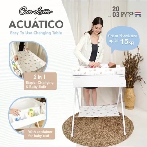 Aknam Cocolatte Acuatico Changing Table Baby Tafel Matras Ganti Popok Bayi
