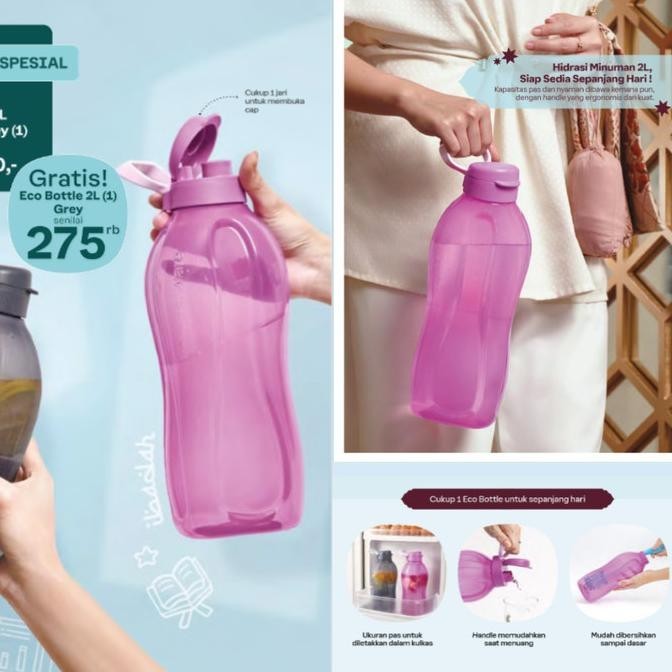 ECO BOTTLE 2L / Botol Minum Tupperware 2 Liter