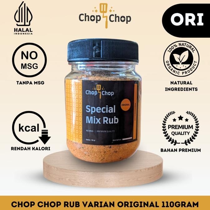 

Chopchop Special Mix Rub Original Bumbu Marinasi Rendah Kalori 110gr TB