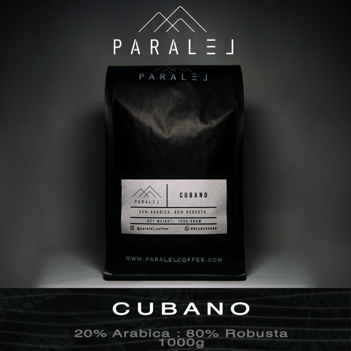 

Ready Cubano 80% Robusta : 20% Arabica 1kg Coffee beans biji kopi