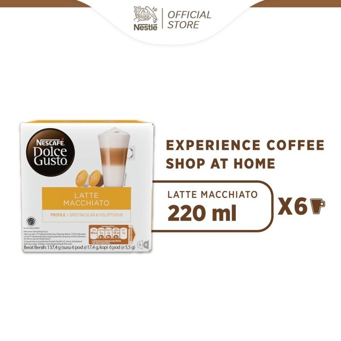 

Nescaf Dolce Gusto Latte Macchiato 1 Box (12 Kapsul = 6 Gelas)