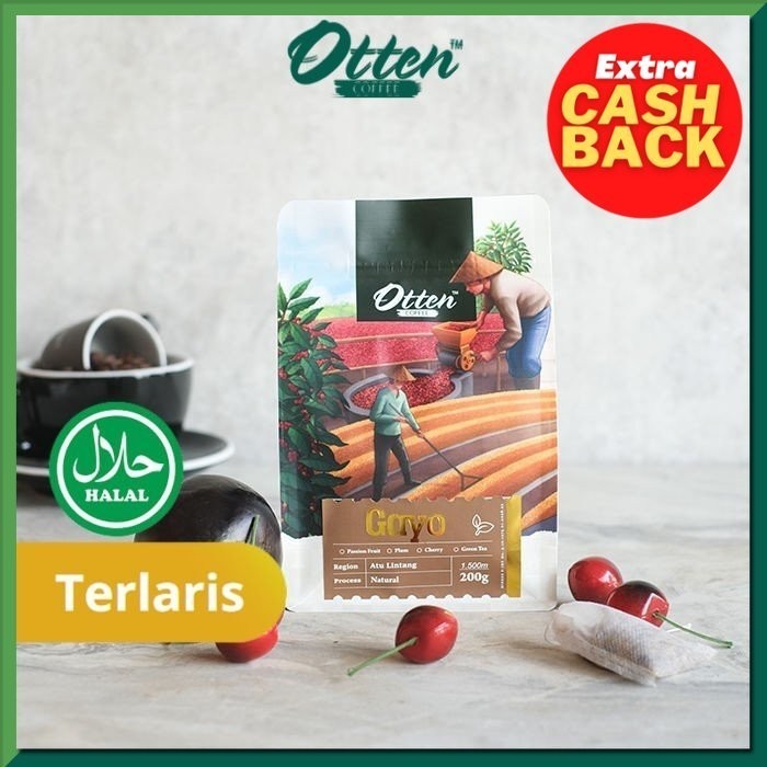 

Ready Kopi Arabica Aceh Gayo Natural Process 200g - Otten Coffee