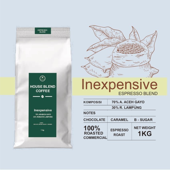 

Ready Espresso Coffee INEXPENSIVE BLEND ARABICA ROBUSTA 1KG