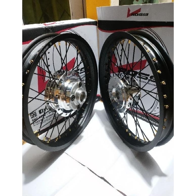 PL Paketan Pelak tromol jari Velg Rossi Motor -  GL Pro  - Megapro Primus - Gl max -  Paket Velg Tro