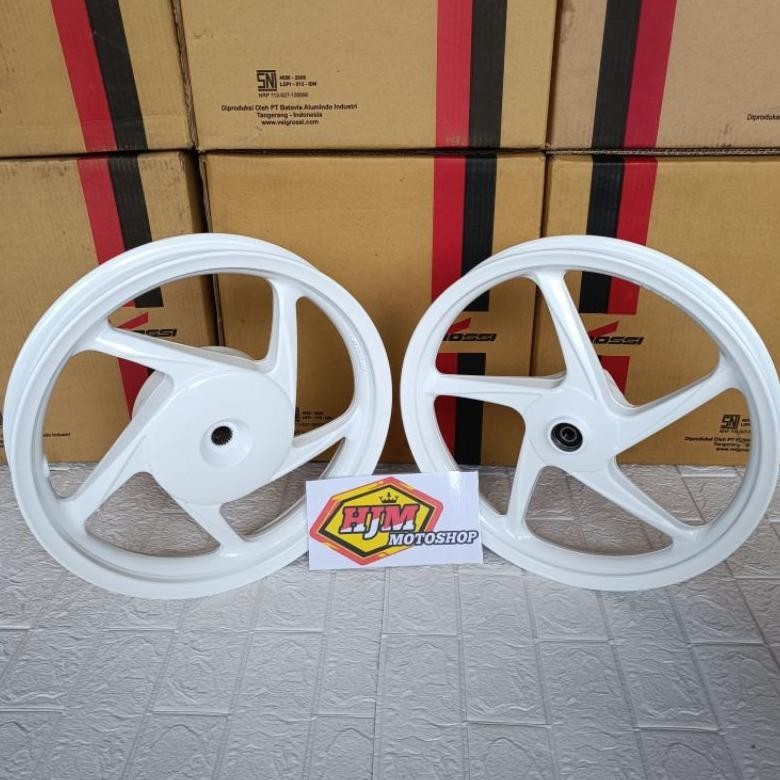 PL Velg Racing Beat - Beat Fi - Scoopy - Spacy - Vario 110 Standar VRossi Warna Hitam dan Putih TERL